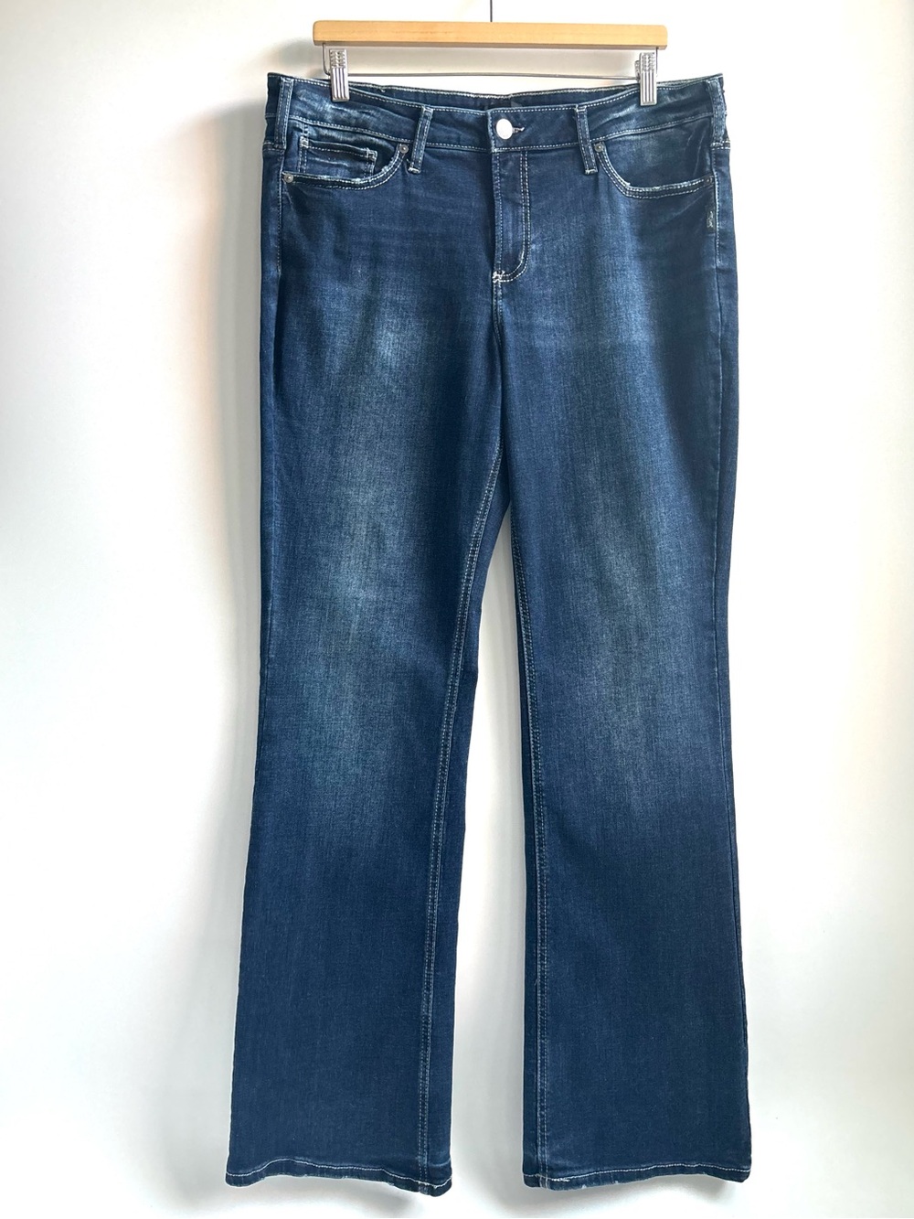Silver Jeans Suki Bootcut Dark Wash Blue Denim Jeans Size 14X35
